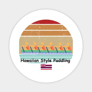 Hawaiian Style Paddling Magnet